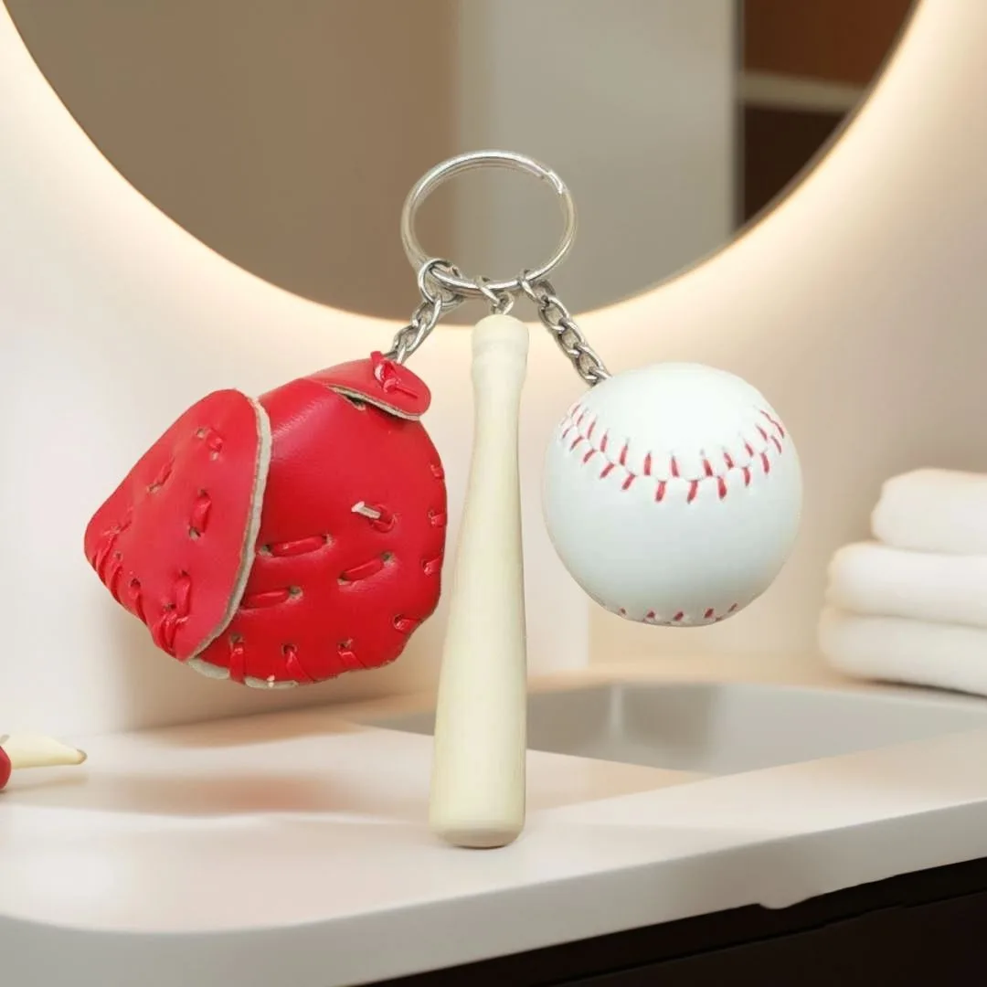 Base Ball Key Ring