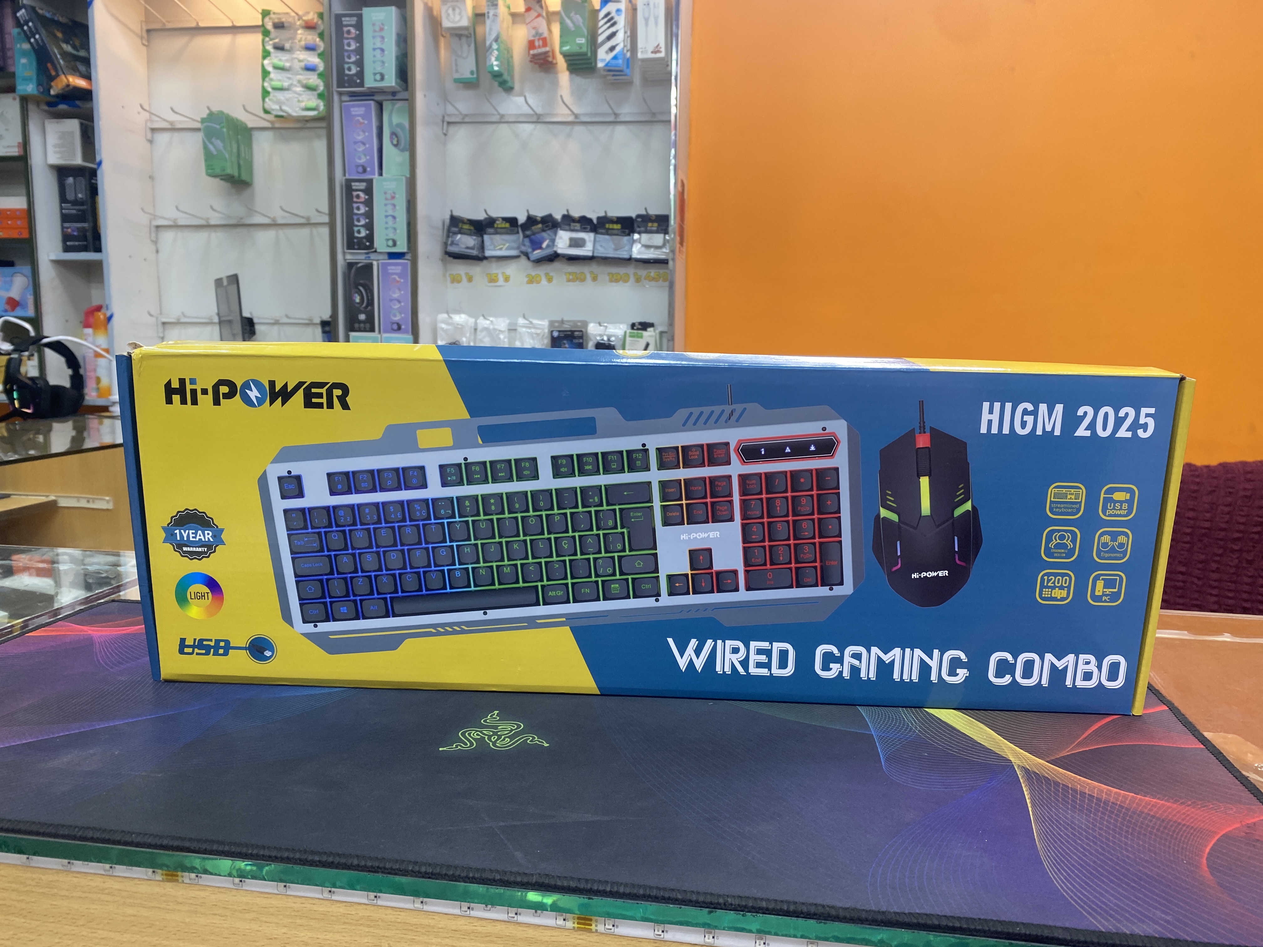 Hi-Power HIGM 2025 Wired Gaming Keyboard and Mouse Combo – RGB Lighting, Ergonomic Design, USB Powered